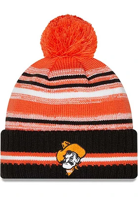 New Era Oklahoma State Cowboys Black Sport Pom Mens Knit Hat