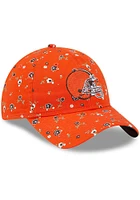New Era Cleveland Browns Orange Floral 9TWENTY Womens Adjustable Hat