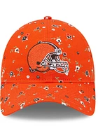 New Era Cleveland Browns Orange Floral 9TWENTY Womens Adjustable Hat