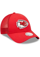 New Era Kansas City Chiefs Red Logo Spark 9FORTY Womens Adjustable Hat
