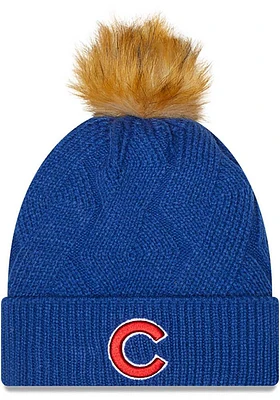 New Era Chicago Cubs Blue Snowy Womens Knit Hat