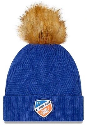 New Era FC Cincinnati Blue Snowy Womens Knit Hat