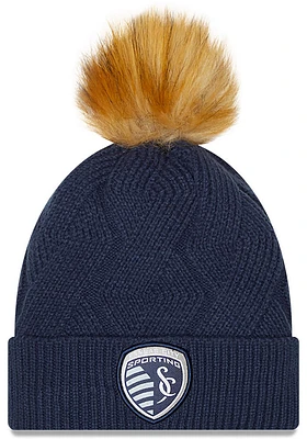 New Era Sporting Kansas City Blue Snowy Womens Knit Hat