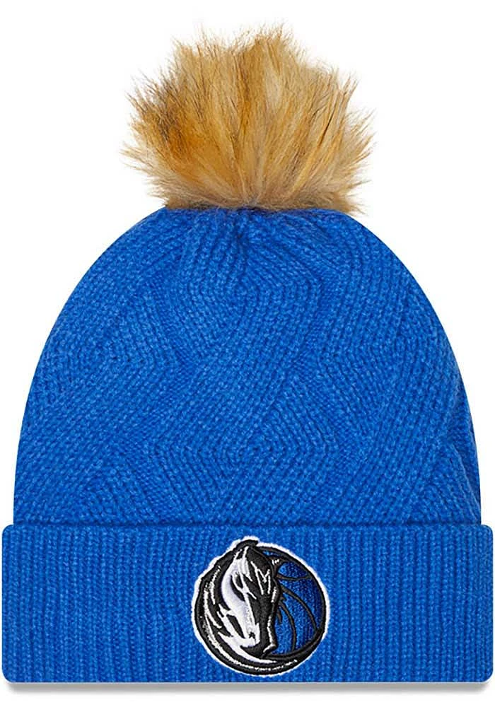 New Era Dallas Mavericks Blue Snowy Womens Knit Hat