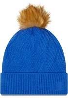 New Era Dallas Mavericks Blue Snowy Womens Knit Hat