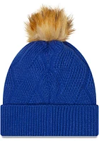 New Era Detroit Pistons Blue Snowy Womens Knit Hat