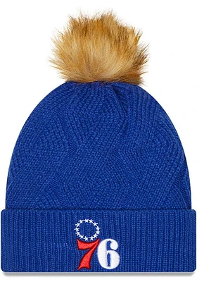 New Era Philadelphia 76ers Blue Snowy Womens Knit Hat