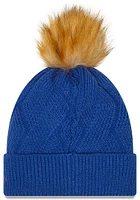 New Era Kansas Jayhawks Blue Snowy Womens Knit Hat