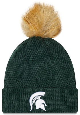 New Era Michigan State Spartans Green Snowy Womens Knit Hat