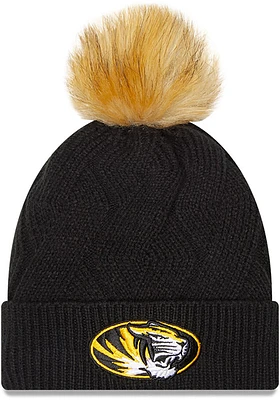 New Era Missouri Tigers Black Snowy Womens Knit Hat