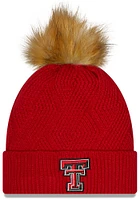 New Era Texas Tech Red Raiders Red Snowy Womens Knit Hat