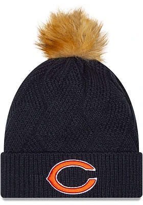 New Era Chicago Bears Navy Blue Snowy Womens Knit Hat