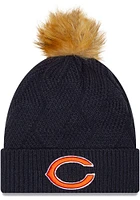 New Era Chicago Bears Navy Blue Snowy Womens Knit Hat