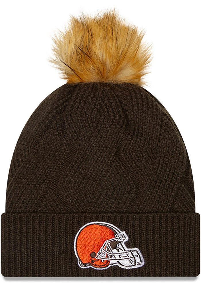 New Era Cleveland Browns Brown Snowy Womens Knit Hat