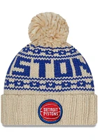 New Era Detroit Pistons White Sport Womens Knit Hat