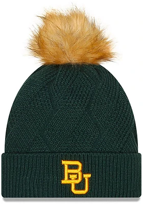 New Era Baylor Bears Green Snowy Womens Knit Hat