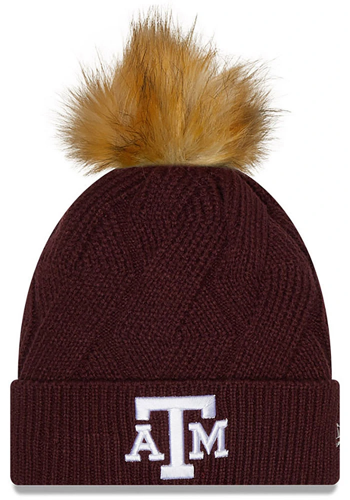 New Era Texas A&M Aggies Maroon Snowy Womens Knit Hat
