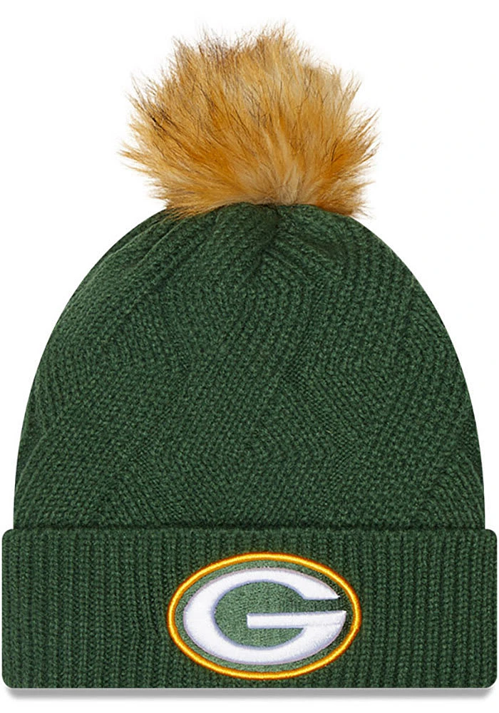 New Era Green Bay Packers Green Snowy Womens Knit Hat