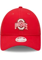 New Era Ohio State Buckeyes Red Logo Spark 9FORTY Womens Adjustable Hat