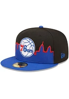 New Era Philadelphia 76ers Mens Black 2022 Tip Off 59FIFTY Fitted Hat