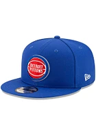 New Era Detroit Pistons Blue Primary Logo 9FIFTY Mens Snapback Hat