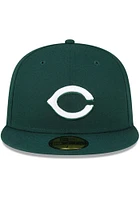 New Era Cincinnati Reds Mens Green Basic 59FIFTY Fitted Hat