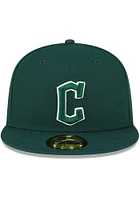 New Era Cleveland Guardians Mens Green Basic 59FIFTY Fitted Hat