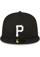 New Era Pittsburgh Pirates Mens Black Side Patch 59FIFTY Fitted Hat