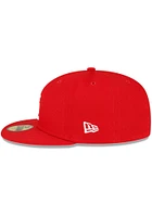 New Era St Louis Cardinals Mens Red Side Patch 59FIFTY Fitted Hat
