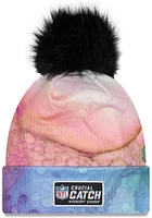 New Era Cleveland Browns Pink 2022 Crucial Catch Pom Womens Knit Hat