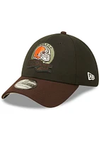 New Era Cleveland Browns Mens Black 2022 Salute to Service 39THIRTY Flex Hat