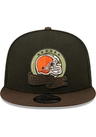 New Era Cleveland Browns Black 2022 Salute to Service 9FIFTY Mens Snapback Hat