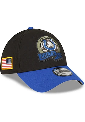 New Era Indianapolis Colts Mens Black 2022 Salute to Service 39THIRTY Flex Hat