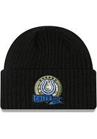 New Era Indianapolis Colts Black 2022 Salute to Service Cuff Mens Knit Hat