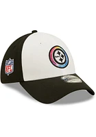New Era Pittsburgh Steelers Mens White 2022 Crucial Catch Coach 39THIRTY Flex Hat