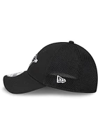 New Era Oklahoma City Thunder Mens Black White Logo Neo 39THIRTY Flex Hat