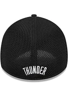 New Era Oklahoma City Thunder Mens Black White Logo Neo 39THIRTY Flex Hat