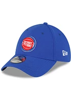 New Era Detroit Pistons Mens Blue Team Classic 39THIRTY Flex Hat