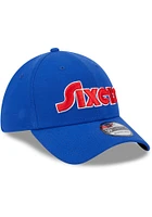 New Era Philadelphia 76ers Mens Blue Alt Team Classic 39THIRTY Flex Hat