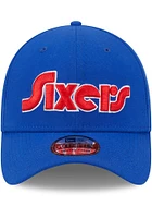 New Era Philadelphia 76ers Mens Blue Alt Team Classic 39THIRTY Flex Hat