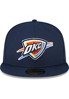 New Era Oklahoma City Thunder Mens Blue Basic 59FIFTY Fitted Hat