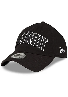New Era Detroit Pistons White Logo Alt Casual Classic Adjustable Hat - Black