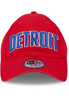 New Era Detroit Pistons Alt STM Casual Classic Adjustable Hat - Red