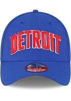 New Era Detroit Pistons Mens Blue Alt Team Classic 39THIRTY Flex Hat