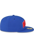 New Era Detroit Pistons Mens Blue Alt Basic 59FIFTY Fitted Hat