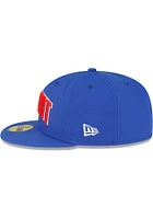 New Era Detroit Pistons Mens Blue Alt Basic 59FIFTY Fitted Hat