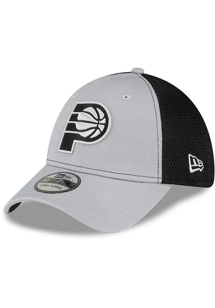 New Era Indiana Pacers Mens Grey 2T Neo 39THIRTY Flex Hat