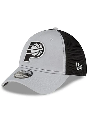 New Era Indiana Pacers Mens Grey 2T Neo 39THIRTY Flex Hat