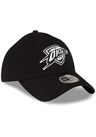 New Era Oklahoma City Thunder White Logo Casual Classic Adjustable Hat - Black
