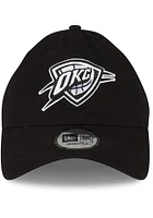 New Era Oklahoma City Thunder White Logo Casual Classic Adjustable Hat - Black